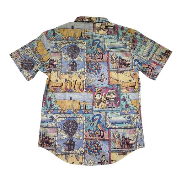 RSVLTS Disney Pixar Up "Paradise Found"KUNUFLEX Short Sleeve Shirt Men SZ S - Picture 2 of 6